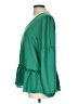 Pleione 100% Polyester Green Long Sleeve Blouse Size L - photo 5