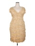 May Queen Couture 100% Polyester Tan Cocktail Dress Size 3XL - photo 1