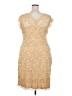 May Queen Couture 100% Polyester Tan Cocktail Dress Size 3XL - photo 2