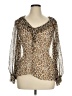 Joie Brown Long Sleeve Blouse Size 0X - photo 1