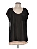 NY Collection 100% Polyester Black Short Sleeve Top Size M - photo 1