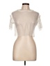 Akira 100% Polyester Ivory Short Sleeve Top Size L - photo 1