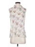 CAbi 100% Polyester Floral Ivory Sleeveless Blouse Size S - photo 1