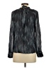 Bella Dahl 100% Rayon Chevron-herringbone Black Long Sleeve Blouse Size S - photo 2