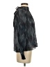 Bella Dahl 100% Rayon Chevron-herringbone Black Long Sleeve Blouse Size S - photo 4