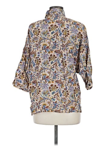 Miss Selfridge 3/4 Sleeve Button-Down Shirt (view 2)