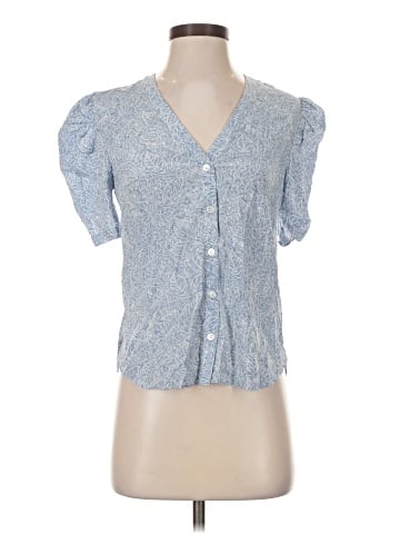 Veronica Beard Short Sleeve Silk Top (view 1)