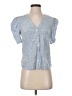 Veronica Beard Blue Short Sleeve Silk Top Size 0 - photo 1