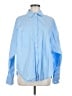 SECULAR 100% Cotton Color Block Blue Long Sleeve Button-Down Shirt One size - photo 1