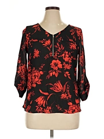 By & By 3/4 Sleeve Blouse (view 1)