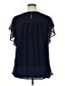 DR2 100% Polyester Blue Short Sleeve Blouse Size 1X - photo 2