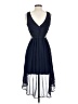 City Studio 100% Polyester Solid Blue Cocktail Dress Size 3 - photo 2
