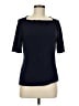 Talbots Solid Blue Short Sleeve Top Size M - photo 1