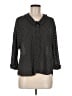 Zara Basic Polka Dots Black 3/4 Sleeve Button-Down Shirt Size M - photo 1