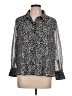 Ganni Tweed Teal Long Sleeve Blouse Size EU 44 / US 14 - photo 1