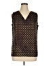 Worthington 100% Polyester Brown Sleeveless Blouse Size XL - photo 1