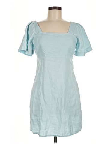 Madewell Square-Neck Mini Dress in 100% Linen (view 1)