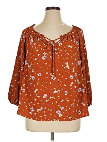 Sanctuary 3/4 Sleeve Blouse (view 1)