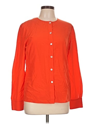 St. John Long Sleeve Silk Top (view 1)