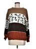 Angashion Animal Print Brown Pullover Sweater Size M - photo 1