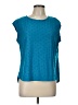 Elle Teal Short Sleeve Top Size L - photo 1
