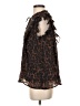 Aqua Animal Print Brown Sleeveless Blouse Size S - photo 5
