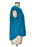 Elle Teal Short Sleeve Top Size L - photo 4