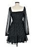 MSK 100% Polyester Polka Dots Black Cocktail Dress Size M - photo 2