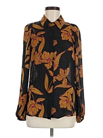 A.L.C. Long Sleeve Silk Top (view 1)