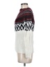 BB Dakota Chevron-herringbone White Turtleneck Sweater Size S - photo 5