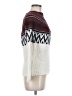BB Dakota Chevron-herringbone White Turtleneck Sweater Size S - photo 4