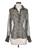 Zara Tweed Silver Gray Long Sleeve Blouse Size S - photo 1