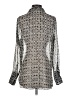 Zara Tweed Silver Gray Long Sleeve Blouse Size S - photo 2