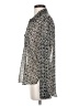 Zara Tweed Silver Gray Long Sleeve Blouse Size S - photo 5