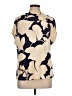 Reiss 100% Viscose Floral Ivory Short Sleeve Turtleneck Size L - photo 1