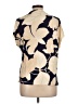 Reiss 100% Viscose Floral Ivory Short Sleeve Turtleneck Size L - photo 2