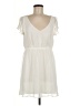 Express Solid Ivory Casual Dress Size M - photo 1
