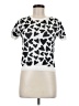Forever 21 Hearts Silver Short Sleeve Top Size M - photo 1