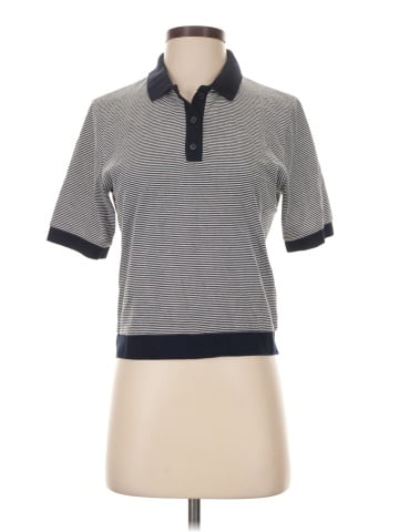 Madewell Striped Shrunken Polo Tee (view 1)