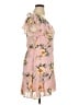 Row A 100% Polyester Floral Pink Cocktail Dress Size XL - photo 4