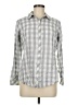 Foxcroft Checkered-gingham Gray Long Sleeve Button-Down Shirt Size 6 - photo 1
