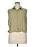 Express Green Sleeveless Button-Down Shirt Size XL - photo 1