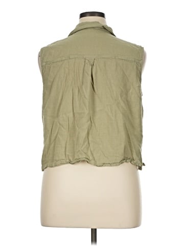 Express Sleeveless Button-Down Shirt (view 2)