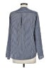 Zara Basic 100% Polyester Stripes Blue Long Sleeve Blouse Size M - photo 2