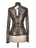 Jonathan Simkhai Metallic Silver Long Sleeve Blouse Size L - photo 2