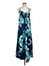 Ann Taylor LOFT 100% Polyester Tropical Floral Graphic Blue Casual Dress Size XS - photo 1