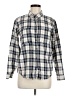 Vanilla Star 100% Cotton Plaid Blue Long Sleeve Button-Down Shirt Size M - photo 1