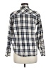 Vanilla Star 100% Cotton Plaid Blue Long Sleeve Button-Down Shirt Size M - photo 2