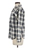 Vanilla Star 100% Cotton Plaid Blue Long Sleeve Button-Down Shirt Size M - photo 5