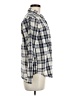 Vanilla Star 100% Cotton Plaid Blue Long Sleeve Button-Down Shirt Size M - photo 4